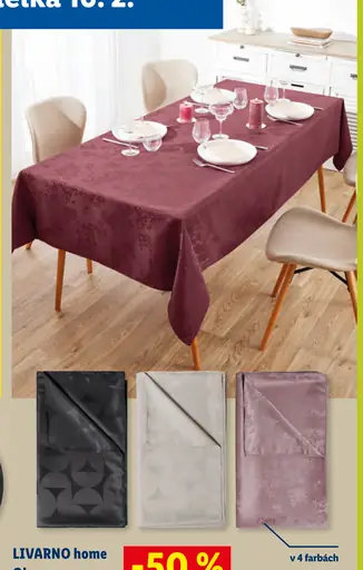 Livarno home obrus s vodu odpudzujúcou vrstvou