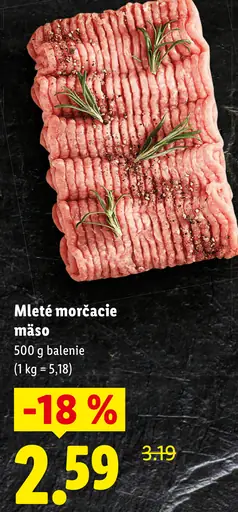 Mleté morčacie mäso