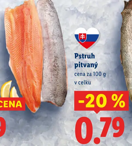 Pstruh pitvaný v celku