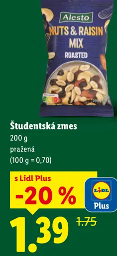 Alesto Študentská zmes pražená