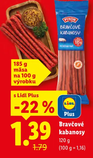 Pikok Bravčové Kabanosy