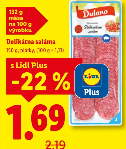 Dulano Delikátesná saláma plátky