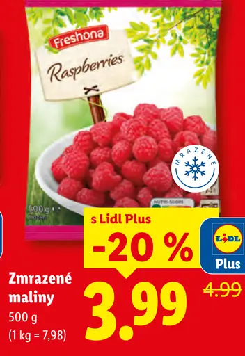 Freshona zmrznuté maliny