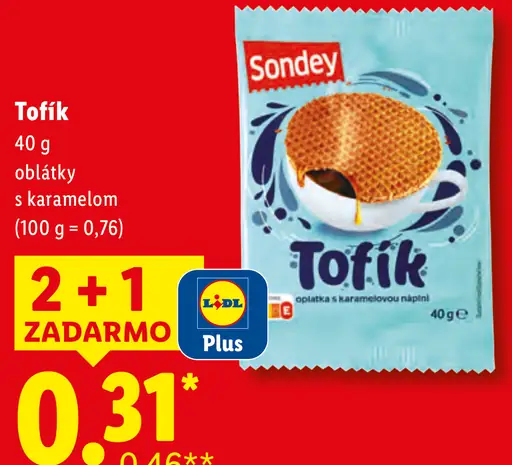 Sondey Tofík oblátky s karamelom