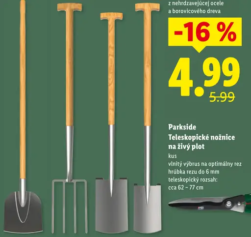 Parkside Teleskopické nožnice na konáre