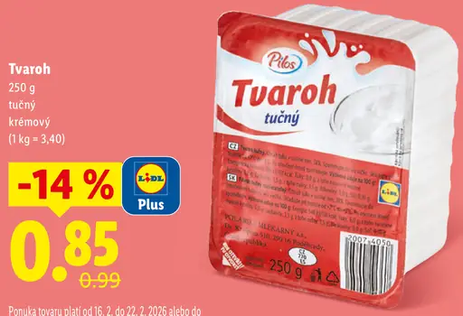 Pilos Tvaroh tučný krémový