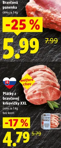 Plátky z bravčovej krkovičky XXL bez kosti