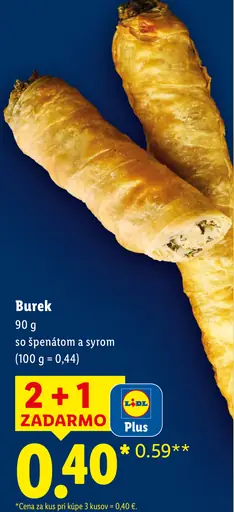 Burek so špenátom a syrom