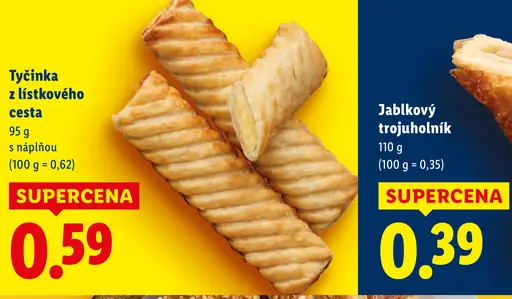 Tyčinka s náplňou z lístkového cesta