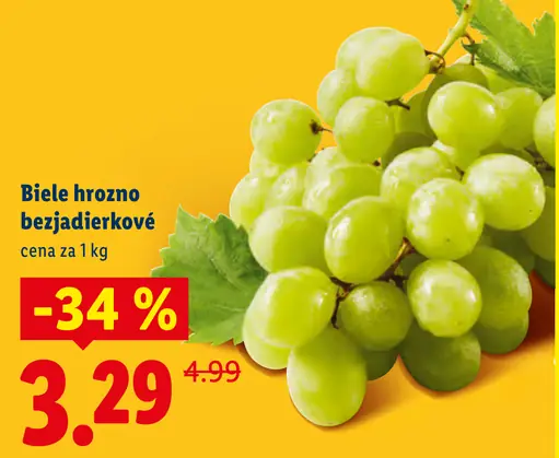 Biele hrozno bezjadierkové