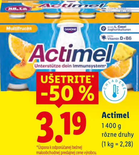 Danone Actimel jogurtový nápoj rôzne druhy