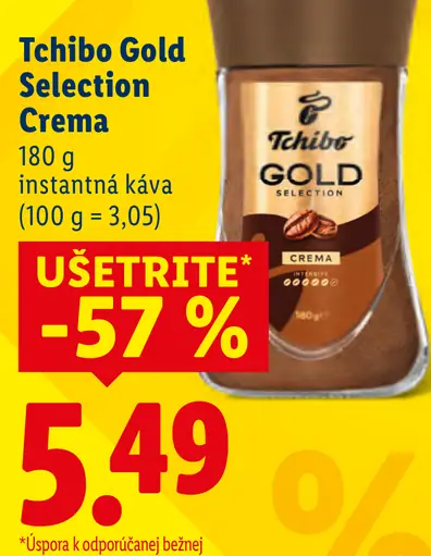 Tchibo Gold Selection Crema instantná káva