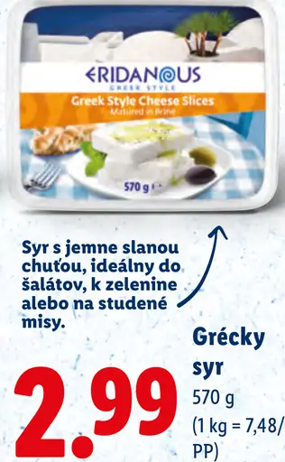 Eridanous grécky syr plátky