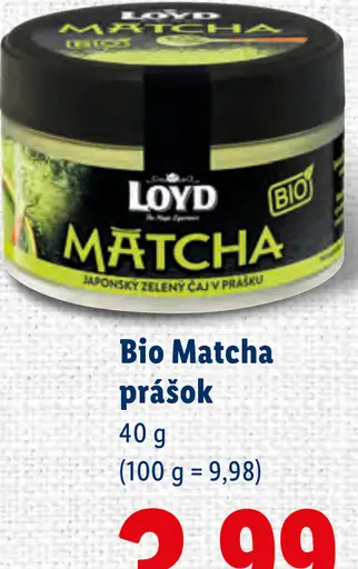 Loyd Bio Matcha prášok