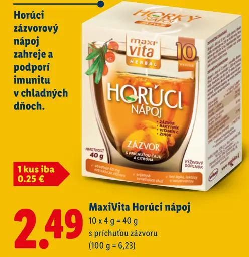MaxiVita Horúci zázvorový nápoj