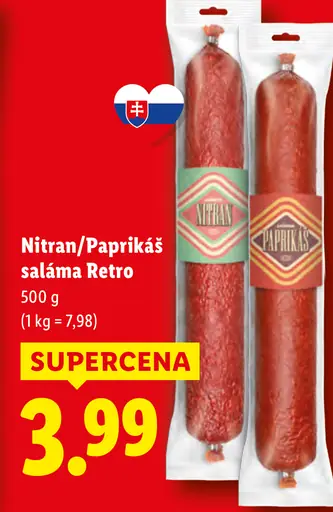Nitran/Paprikáš saláma Retro