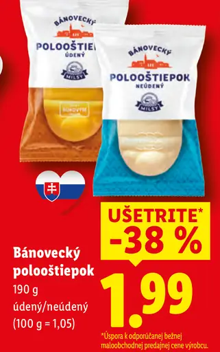Bánovecký pološtiepok údený/neúdený