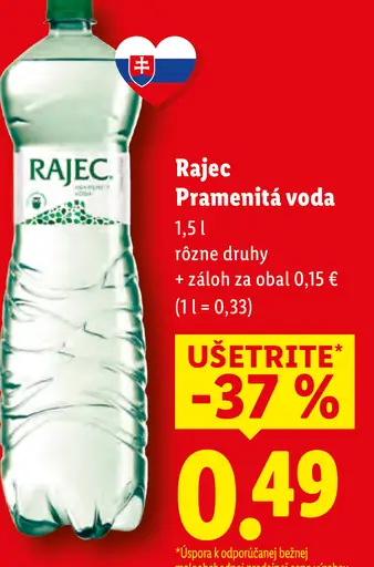 Rajec Pramenitá voda sýtená