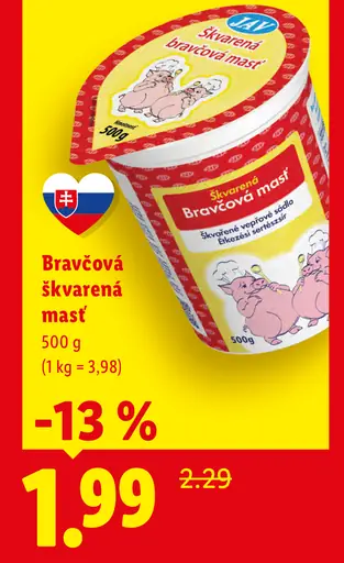 Sklárna bravčová škvarková masť