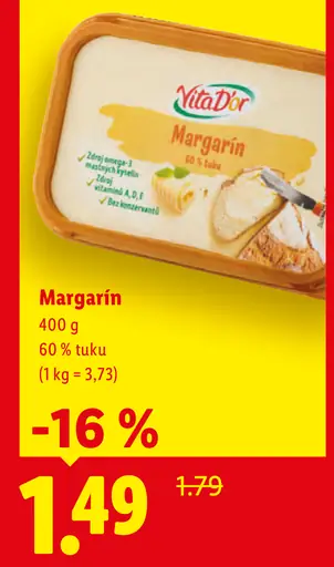 Vita D’or margarín 60 % tuku