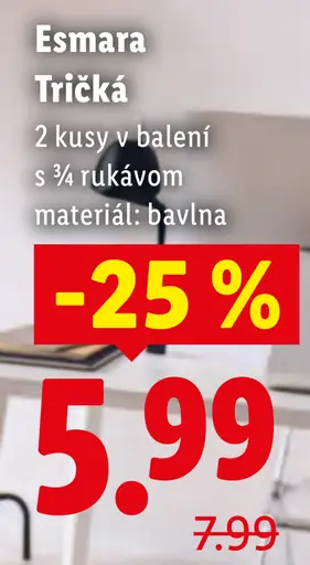 Esmara tričká s 3/4 rukávom