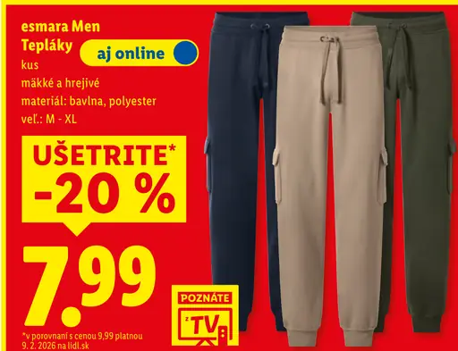 Esmara Men pánske tepláky mäkké a hrejivé