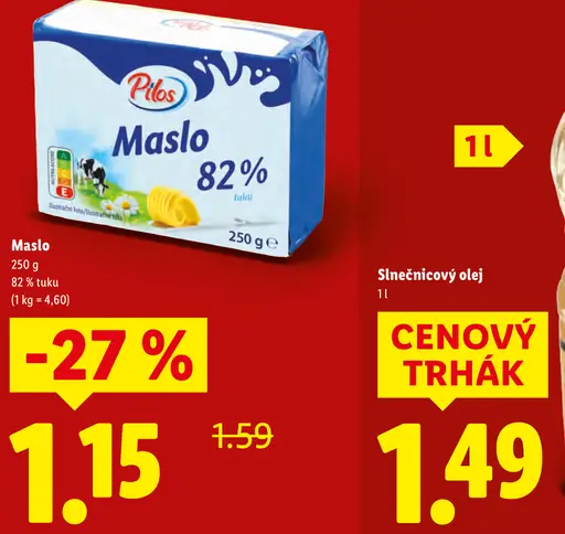 Pilos maslo 82 % tuku