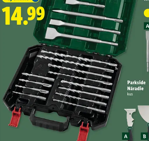 Parkside vrtáky a sekáče SDS plus, 17-dielna súprava