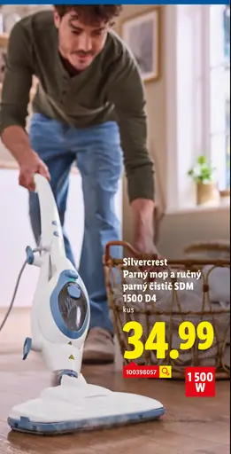Silvercrest parný mop a ručný parný čistič SDM 1500 D4