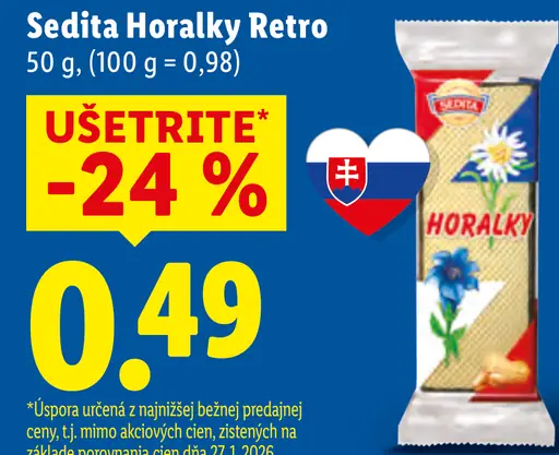 Sedita Horalky Retro oblátka
