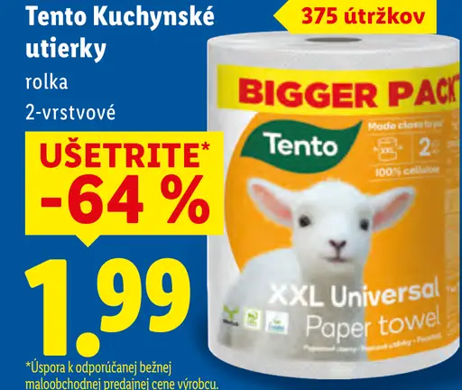 Tento kuchynské utierky 2-vrstvové