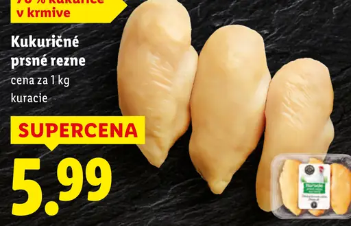 Kukuričné kuracie prsia rezne