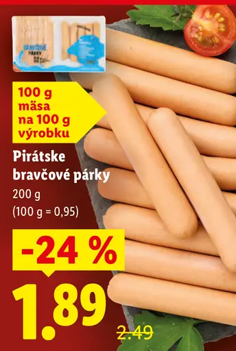 Pirát ske bravčové párky