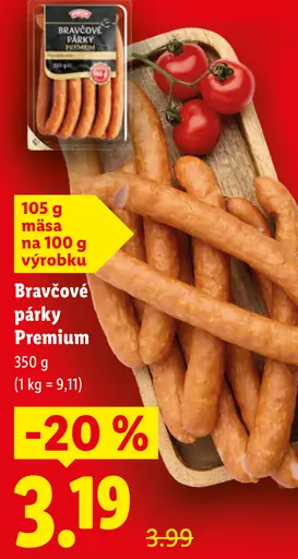 Bravčové párky Premium