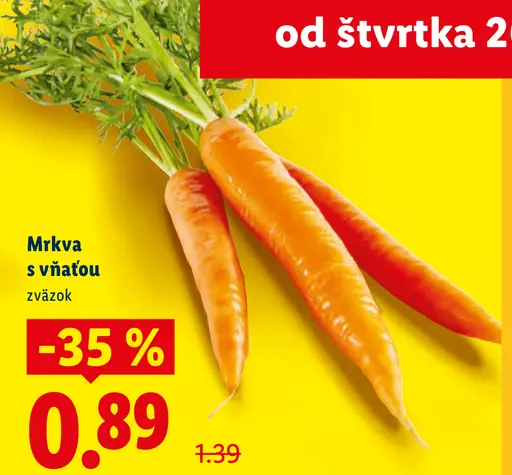 Mrkva s vňaťou zväzok