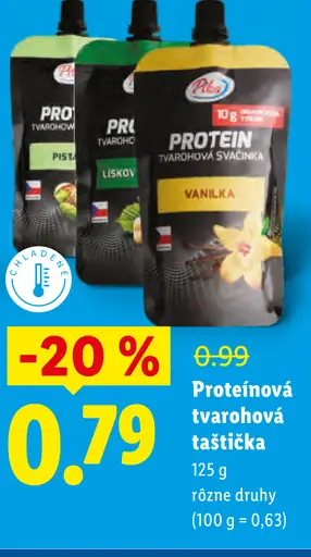 Pilos Proteínová tvarohová taštička vanilka / lieskový orech