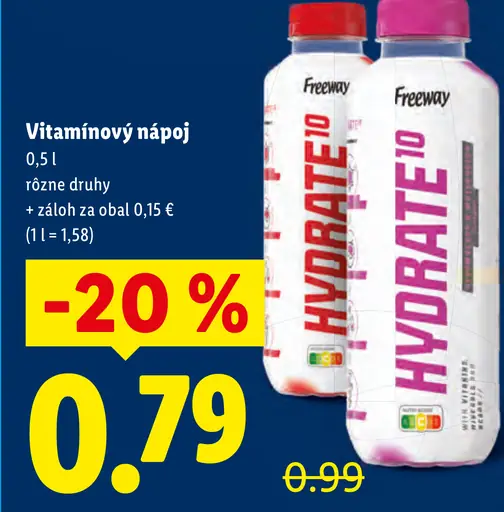 Freeway Hydrate10 Vitamínový nápoj