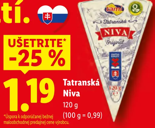 Tatranská Niva syr