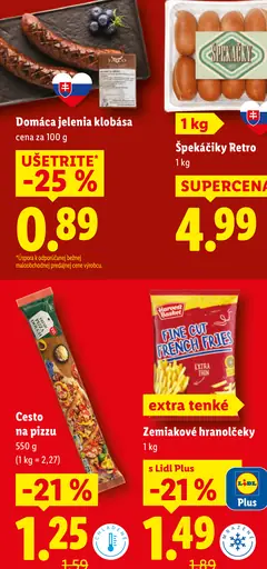 Zemiakové hranolčeky Extra Thin