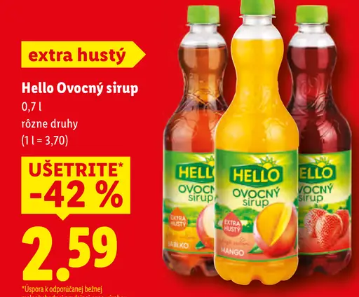 Hello ovocný sirup extra hustý