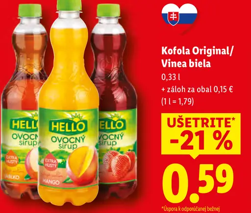 Kofola originál alebo Vinea biela