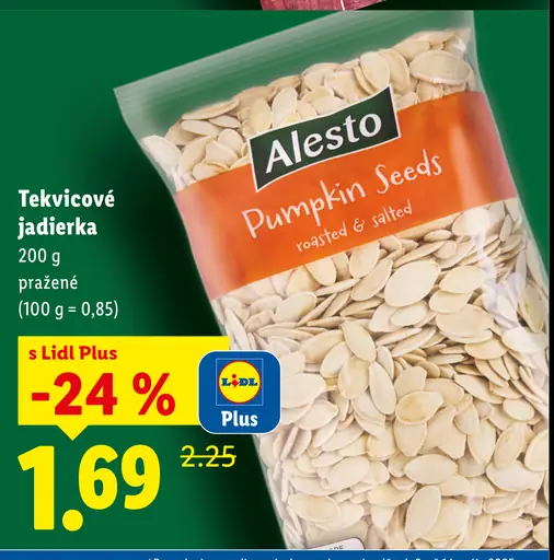 Alesto tekvicové jadierka pražené