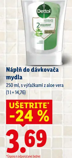 Dettol náplň do dávkovača mydla s výťažkami z aloe vera