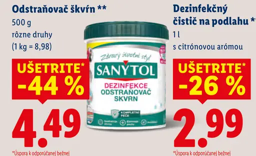 Sanytol odstraňovač škvŕn
