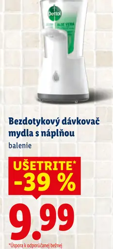 Dettol bezdotykový dávkovač mydla s náplňou