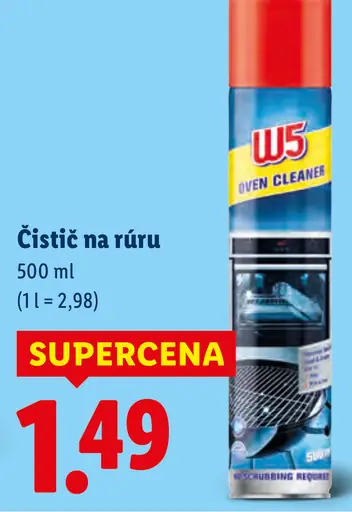 W5 čistič na rúru