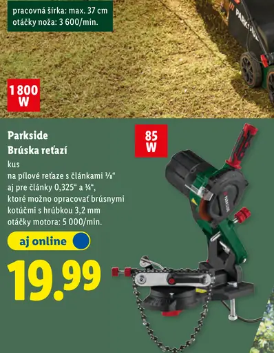 Parkside brúška reťazí na pílové reťaze