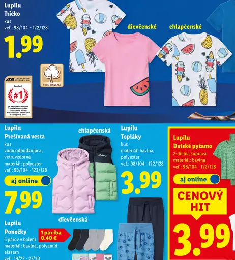 Lupilu detské tričko