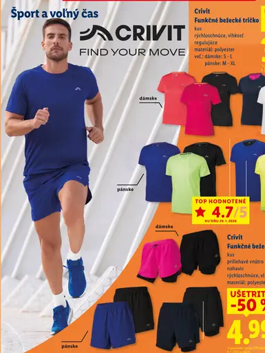 Crivit Funkčné bežecké tričko
