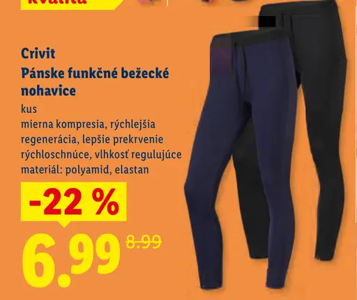 Crivit pánske funkčné bežecké nohavice